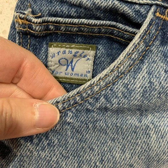 Vintage Wrangler High Rise Bleached Ombré Cut Off Denim Jean Shorts Women’s 12 - Picture 6 of 9